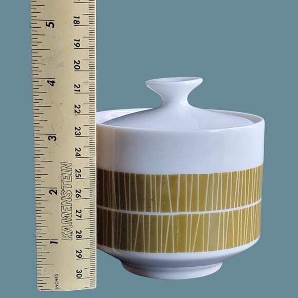 Vintage 1960s Mikasa Olive Green "Accent Contour 5584" Sugar Bowl - Picture 5 of 5